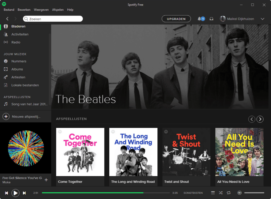 Beatles op Spotify