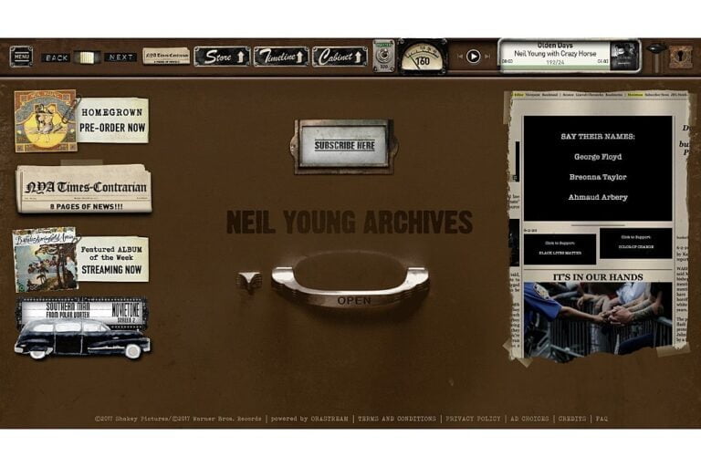 Archieven Neil Young bereikbaar via BluOS