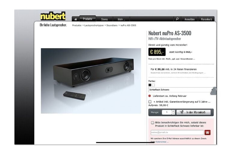 Nubert nuPro AS-3500 soundbar