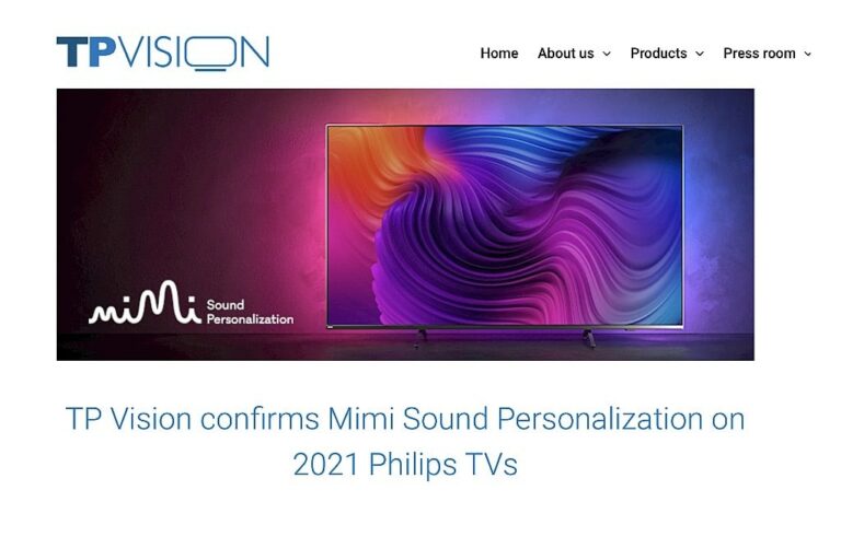 Philips tv’s met Mimi geluidsaanpassing