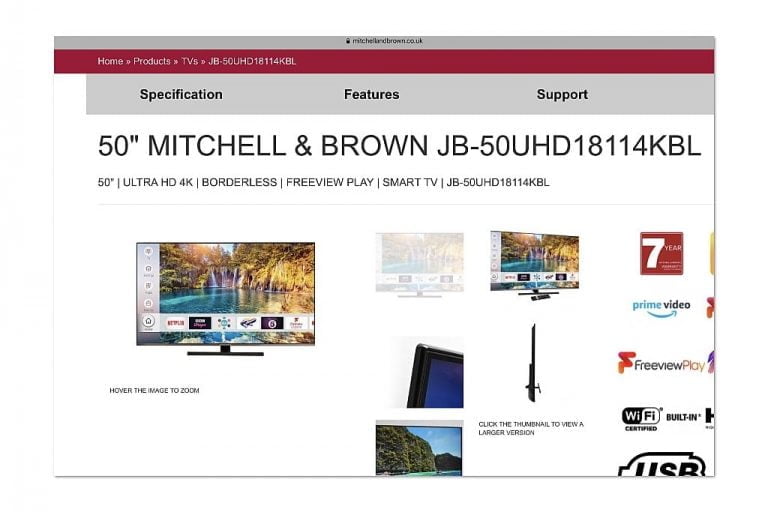 Mitchell & Brown betaalbare 4K tv’s