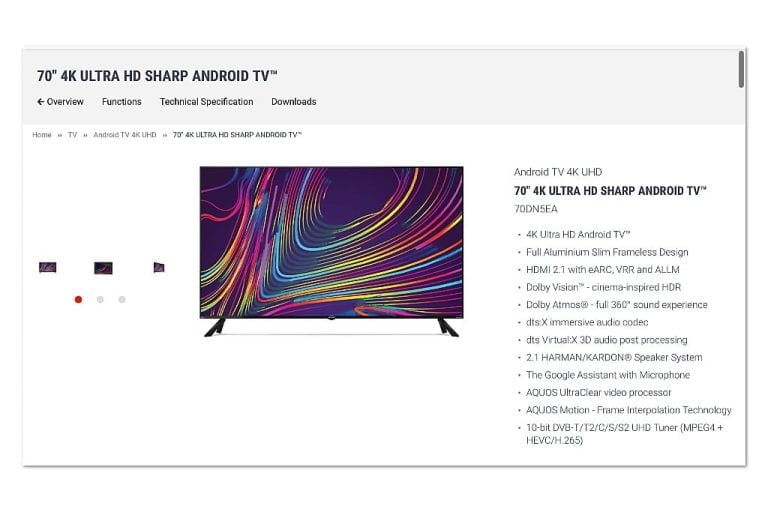 Sharp 4K tv’s van dit jaar met DTS:X