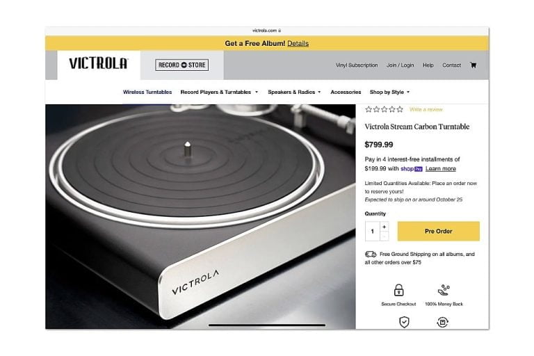 Victrola Stream Carbon ‘Works with Sonos’