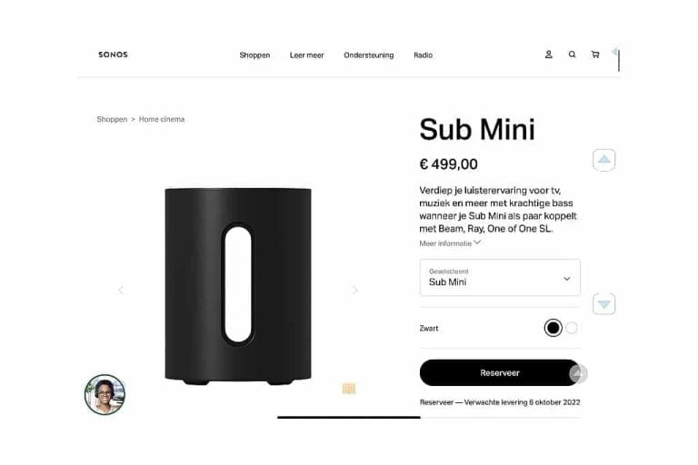 Sonos Sub Mini aangekondigd