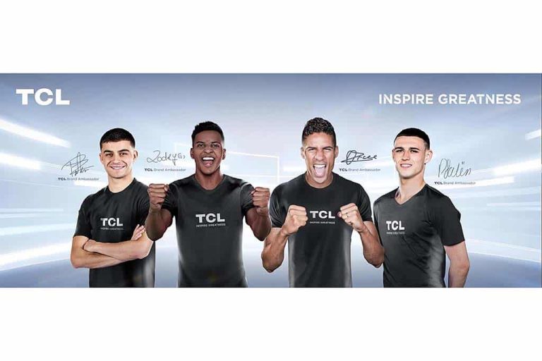 TCL sponsorschap met beroemde voetbalspelers