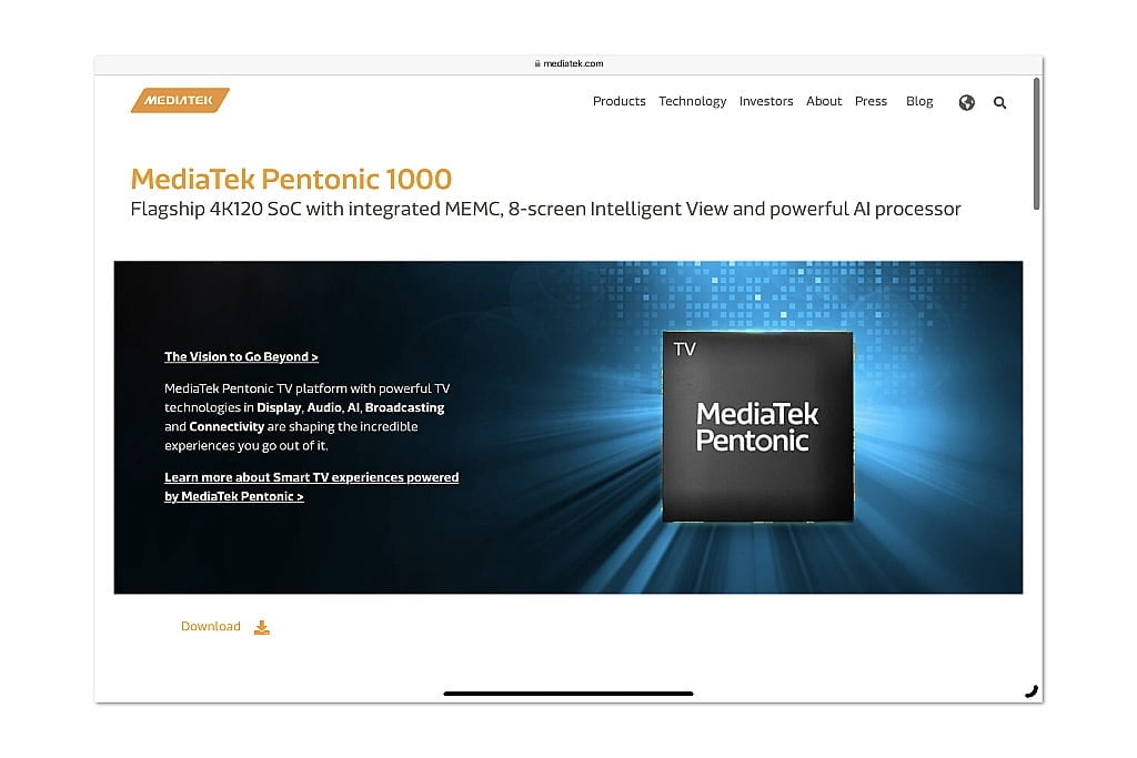 MediaTek Pentonic 1000 HDMI 2.1 SoC