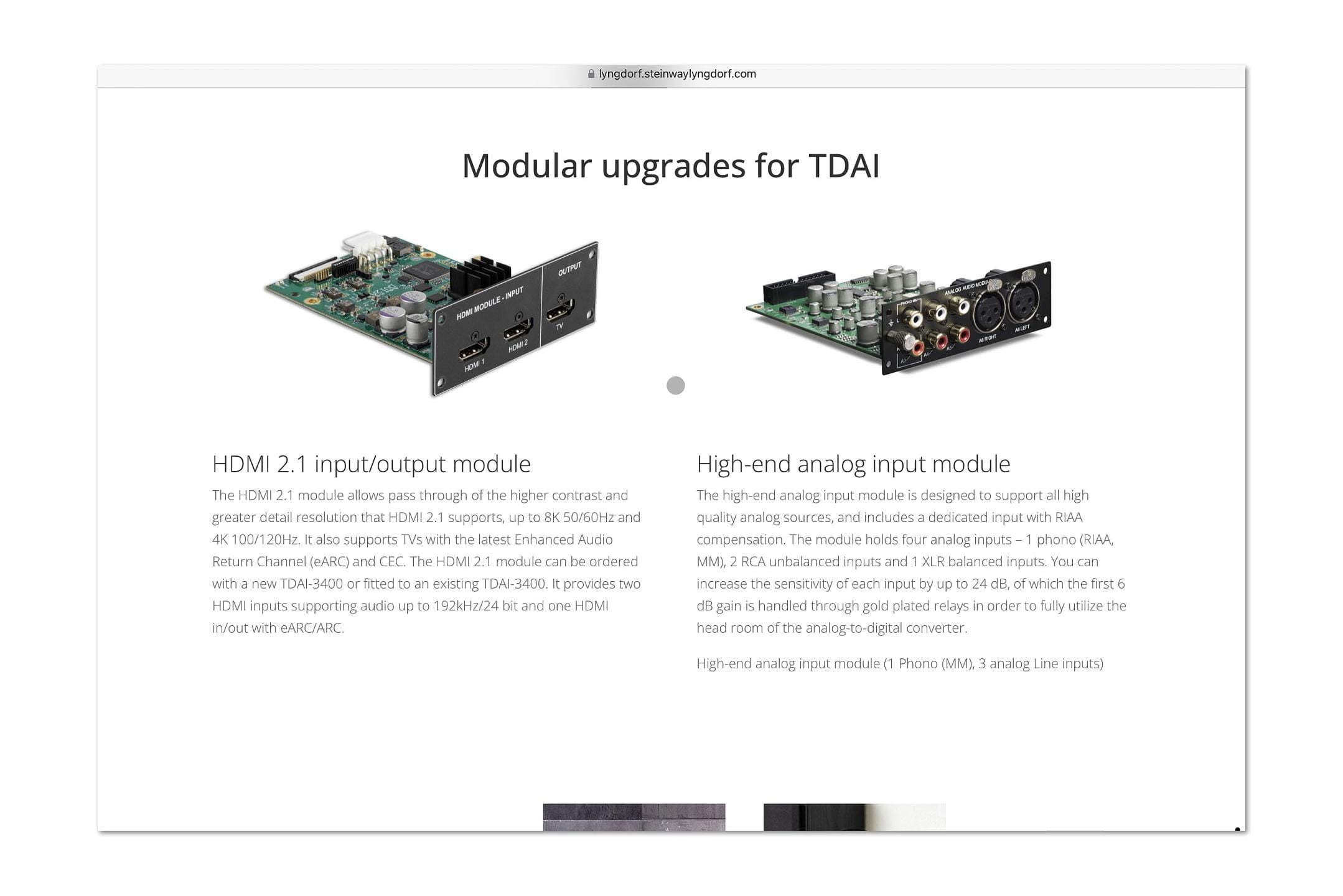 Lyngdorf TDAI-3400 HDMI 2.1 module