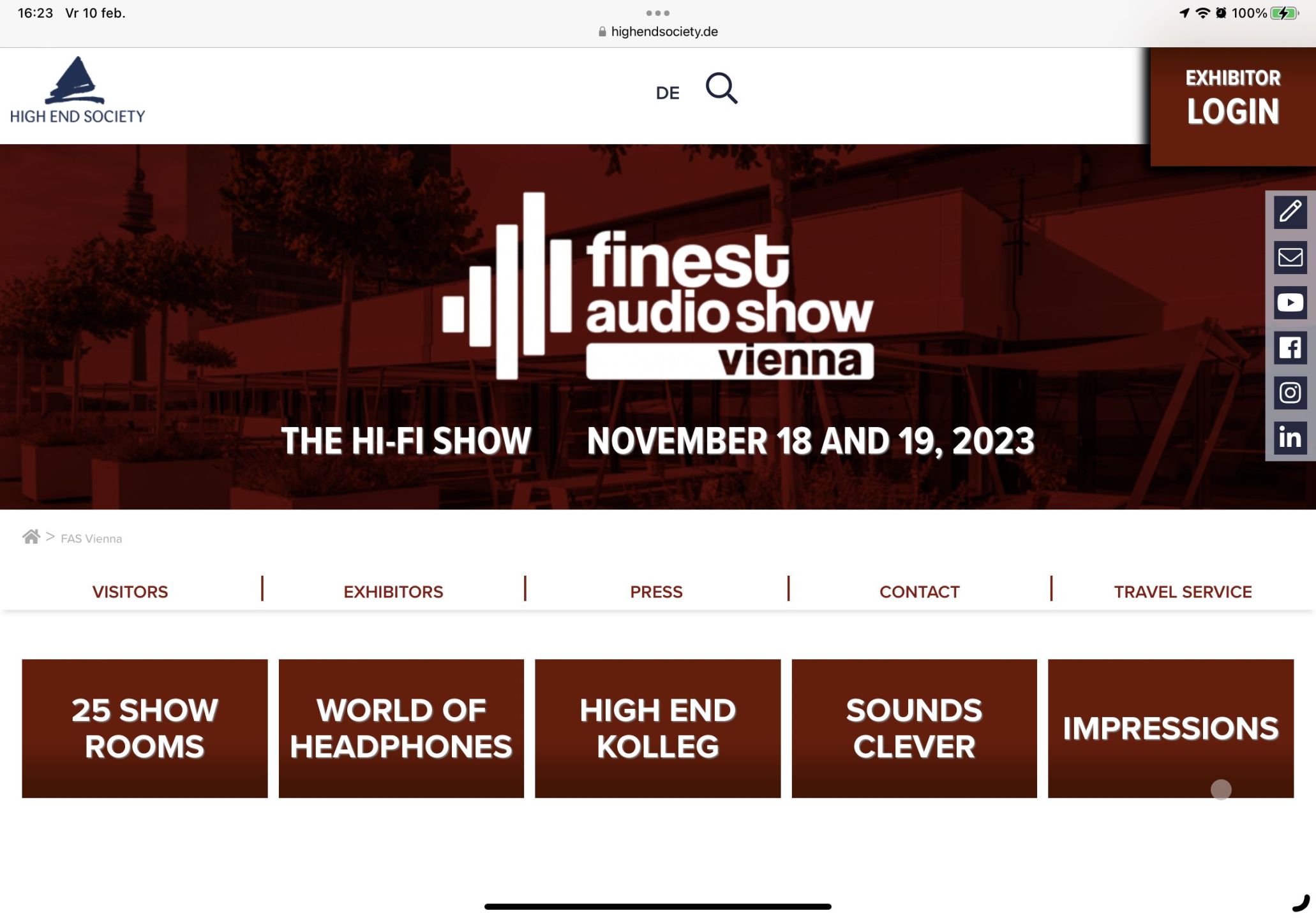 High End Society Finest Audio Show in Wenen 