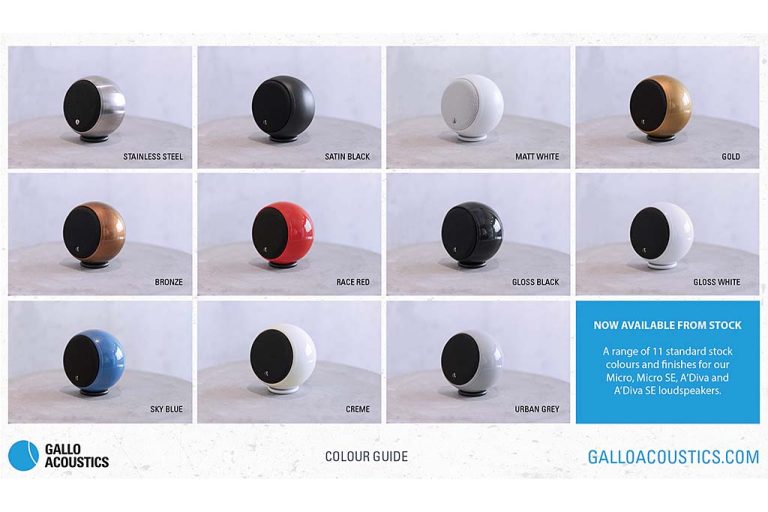Kleurrijke Gallo speakers ‘van’ Monitor Audio