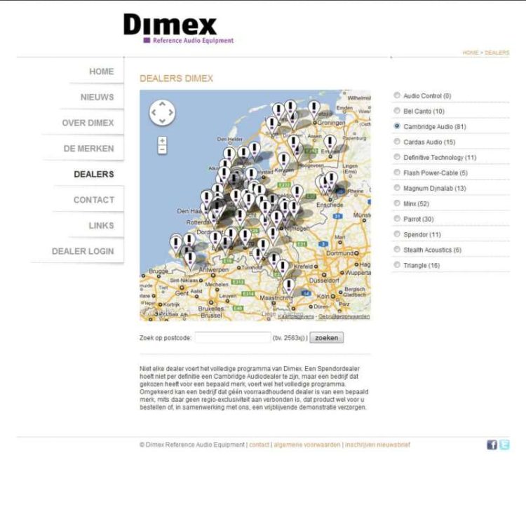 Dimex website